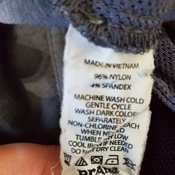 Prana Jasmine Kicker Capri Pants Size 10 Gray Hiking Outdoor Ripstop Fabric - Picture 9 of 9